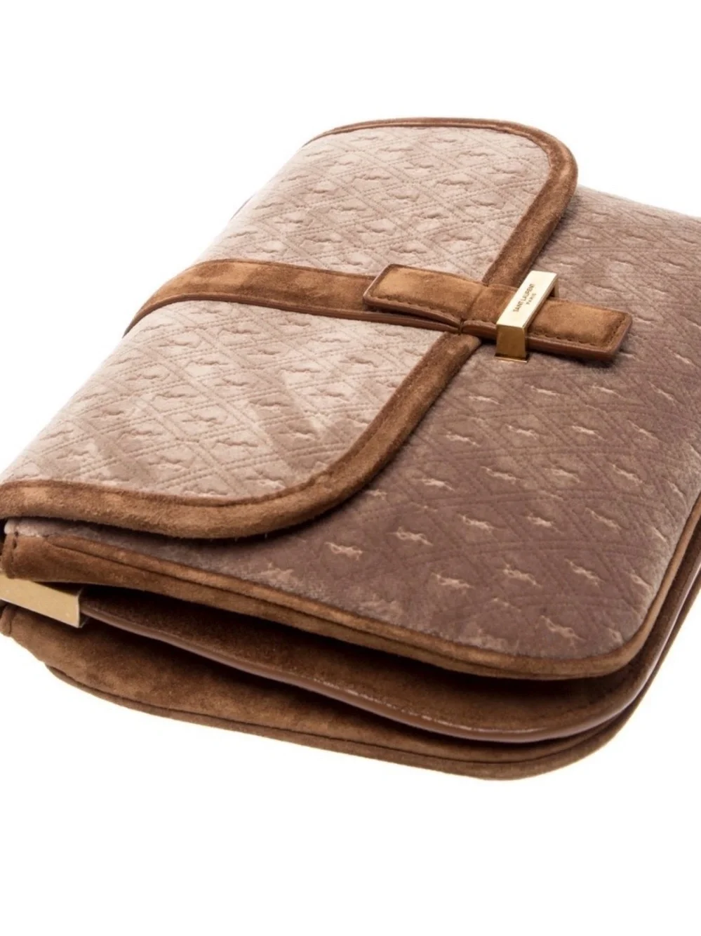 Saint Laurent Brown Signature Yves Crossbody Bag
